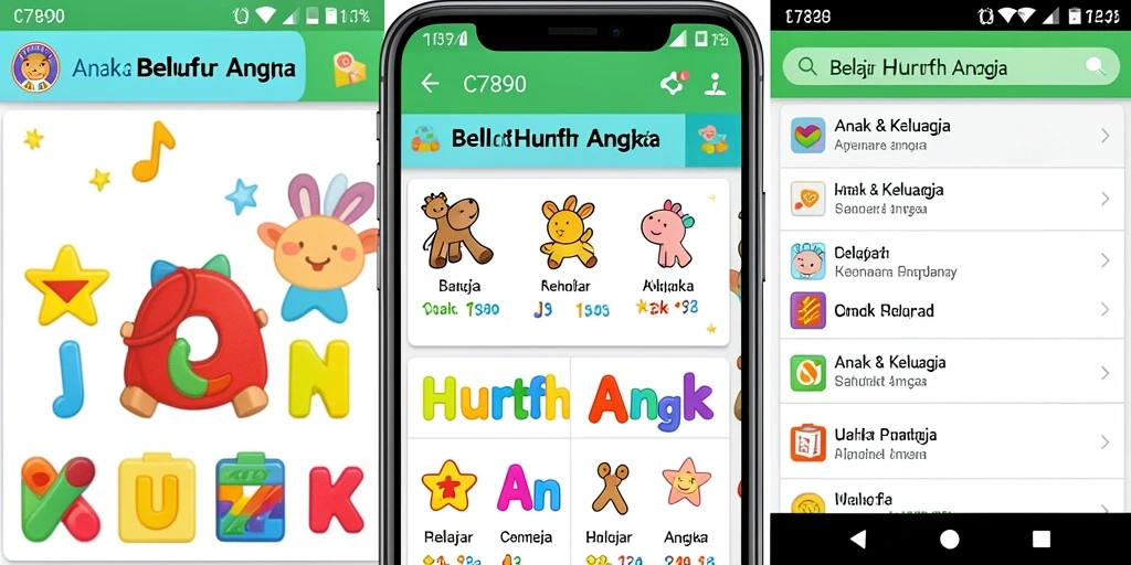 Antarmuka aplikasi C7890 yang menarik dan edukatif.