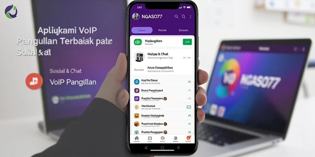 Tampilan antarmuka NGASO77 yang intuitif dan modern untuk VoIP Panggilan.