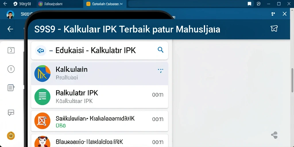 Tampilan antarmuka S9S9 yang sederhana dan fungsional untuk Kalkulator IPK.